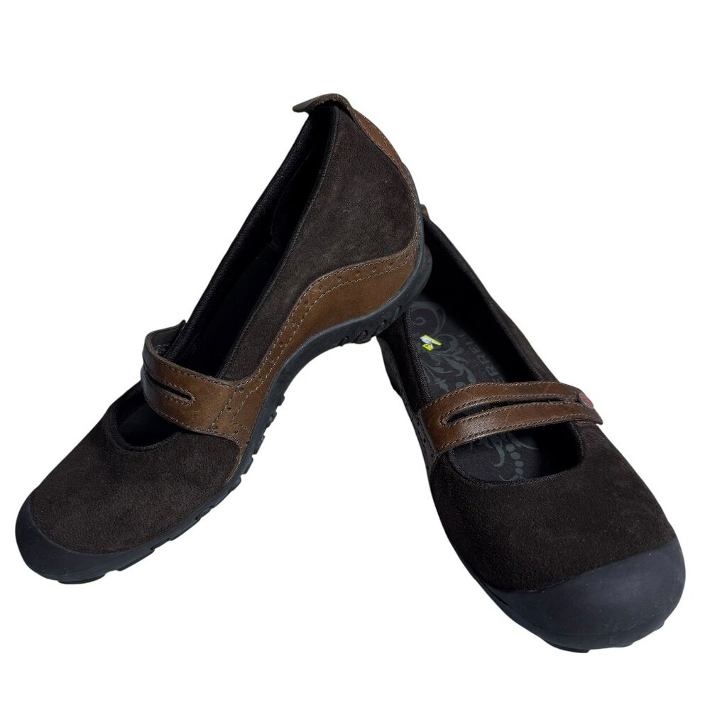 Merrell Brown Suede Mary Jane Flats - Size 7.5